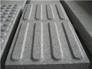 G603 Granite China Silver White Star White Sesame White Bianco Crystal Grantie Flamed Sandblast Tactile Pedestrian Paver Blind Road Paver,Blind Paving Stone