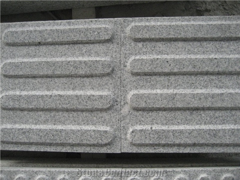 G603 Granite China Silver White Star White Sesame White Bianco Crystal Grantie Flamed Sandblast Tactile Pedestrian Paver Blind Road Paver,Blind Paving Stone
