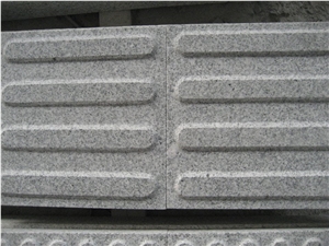 G603 Granite China Silver White Star White Sesame White Bianco Crystal Grantie Flamed Sandblast Tactile Pedestrian Paver Blind Road Paver,Blind Paving Stone