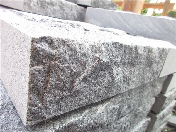 G654 Granite Mushroom Stone/ China Impala Black Sesame Grey Granite Mushroom Stone for Wall Cladding