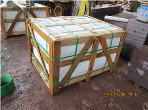 G666 Granite Kerbstone, Chinese Red Granite Flamed Curbstone, Red Granite Road Stone, Side Stone