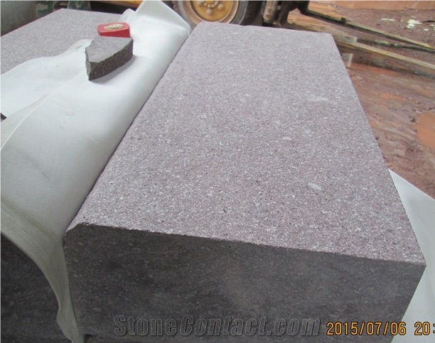 G666 Ocean Red Granite Flamed Kerbstone & Landscaping Stone, Red Porphyry,Shouning Red Porphyry,Red Porphyrite,Porphyry Red,Liancheng Red Porphyry,Dayang Red,China Red Granite Curbstone,Side Stone