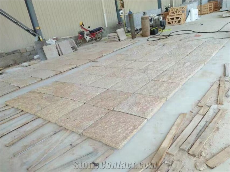 G682 Granite Stone for Pavers, Cheap Paving Stone, G682 Yellow Granite Floor Covering