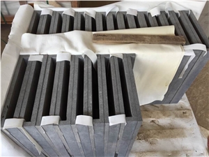 Hainan Black Basalt Swimming Pool Coping / Honed Basalt Swimming Pool Borders / Rebated Copers / Bullnose / Square Edge