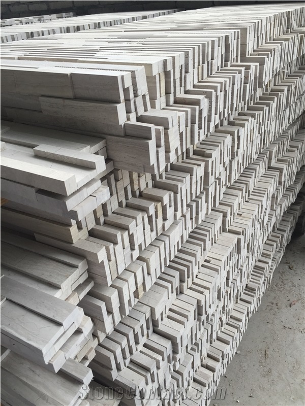 White Wooden Marble Cultured Stone,Ledgestone, China Serpeggiante Marble,Chinese Silver Palissandro Cladding