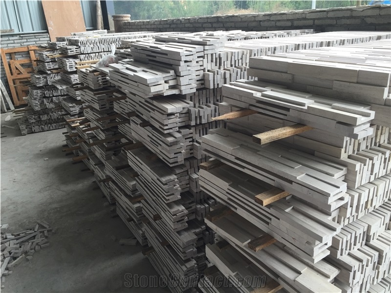 White Wooden Marble Cultured Stone,Ledgestone, China Serpeggiante Marble,Chinese Silver Palissandro Cladding