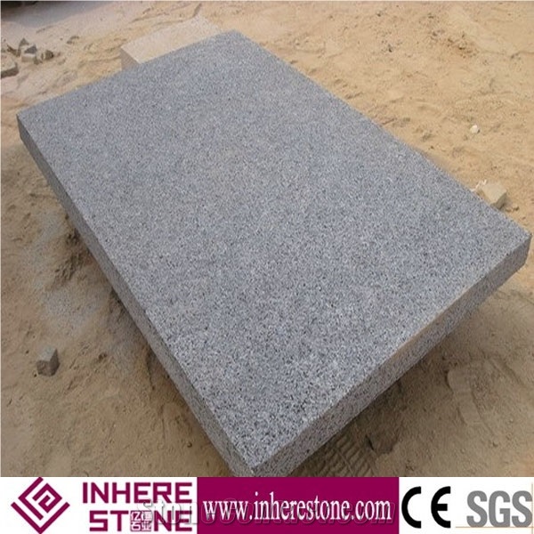 Exterior Floor G654 Flamed Brushed Granite Tile,Padanga Dunkel,Palladio Light,Pandang Dark,Pepperino Dark,Pingnan Sesame Black,Sesame Black,Sesame Black Of Changle Pingnan Grey Flamed Granite Tile