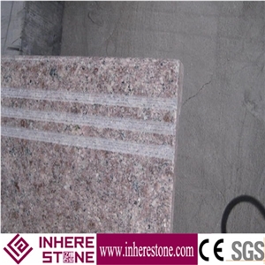 G611 Pink Granite Polished Stair, G611 China Pink Granite Step