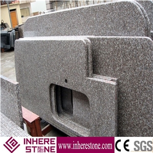 G664 Loyuan Red Granite Kitchen Countertops,Luo Yuan Violet,Luoyuan Violet,Majestic Mauve,Misty Brown Granite Kitchen Worktops