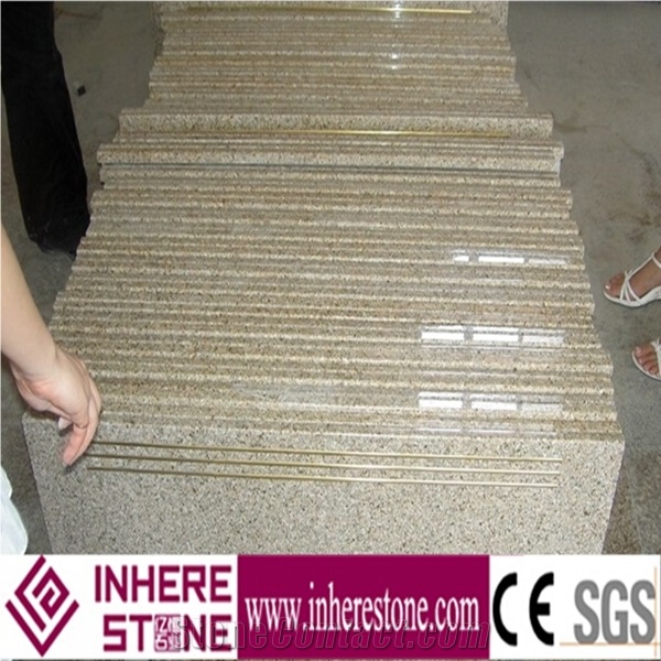 G682 Granite Steps & Stairs,Golden Peach,Golden Sand,Golden Yellow,Giallo Rusty Granite