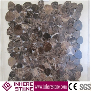 High Quality Polished All Kind Of Brown Marble Mosaic Tile