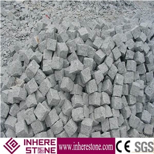 Hot Sale Gray Granite G602 Bush-Hammered Surface Cube Stone,Plum Blossom White,Chinese Sardinia Grey,Snow Plum Of Nanan,Cristallo Grigio, New Bianco Sardo Driveway Paving Stone