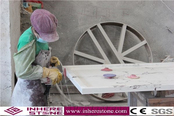 Hot Sale Manmade Cararra White Quartz Stone Tiles & Slabs Engineered Quartz Stone Solid Surfaces Polished Slabs