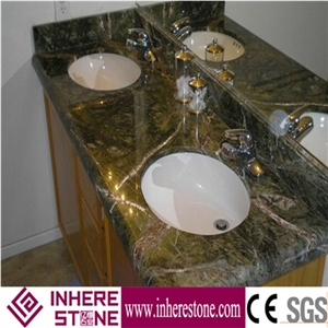 Marble Bath Top, Rain Forest Green Marble Marble Bath Top, Rain Forest Green Marble
