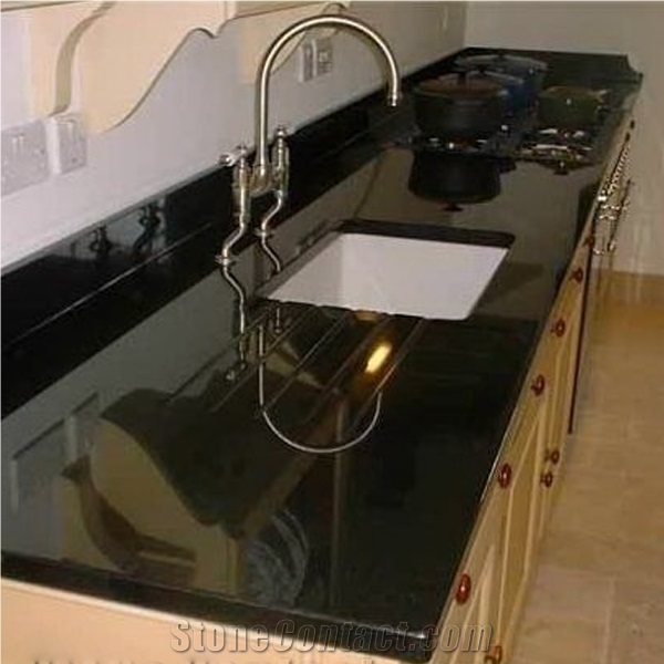 Mongolia Black Basalt Vanity Tops, China Absolute Black Basalt Worktops, Black Basalt Bathroom Countertops