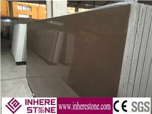 Pure Brown Quartz Stone Slab/Quartz Stone Slab/Engineered Stone Slab/Artificial Stone/Solid Surface Top/Silestone