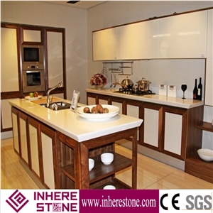 White Kitchen Countertop Of Nano-Crystallized Glass