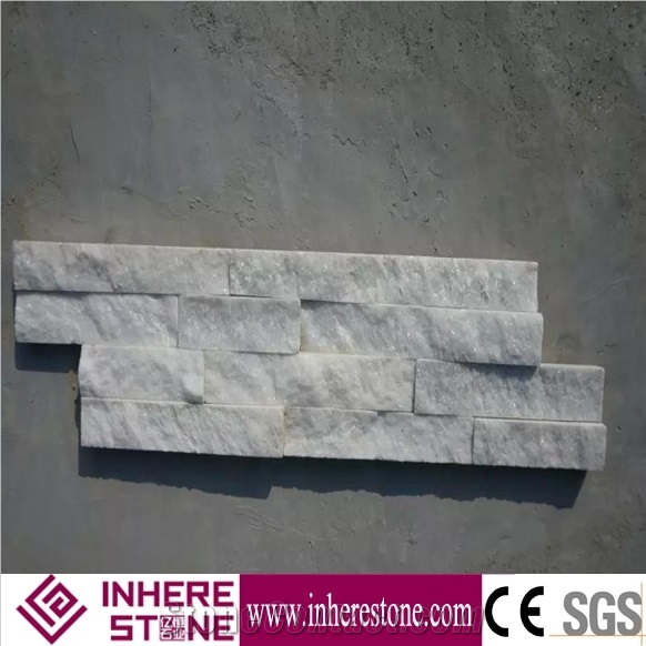 White Quartzite Cultured Stone Veneer,Cultured Stone Wall Cladding, Ledger Stacked Stone Veneer,Thin Ledgestone Veneer