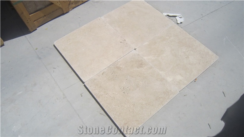 beige Travertine 3cm Pattern Tumbled tiles & slabs, floor covering tiles, walling tiles 