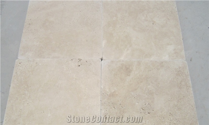 beige Travertine 3cm Pattern Tumbled tiles & slabs, floor covering tiles, walling tiles 
