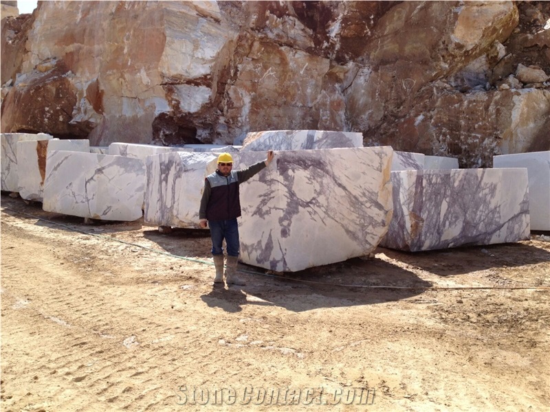 Milas Lilac Marble Blocks Turkey