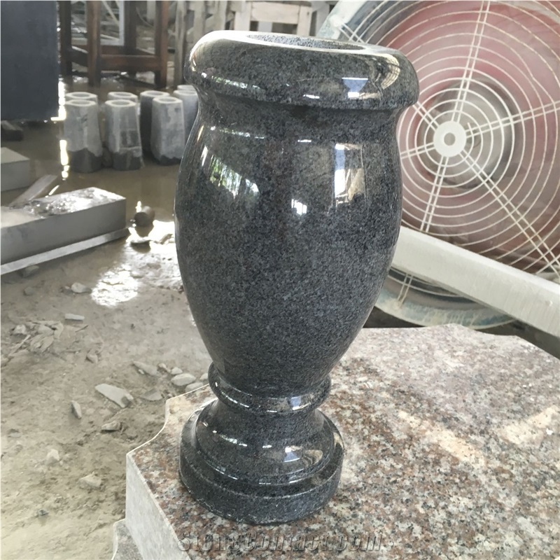 G654 Grey Granite Figure Vase Stone Vase