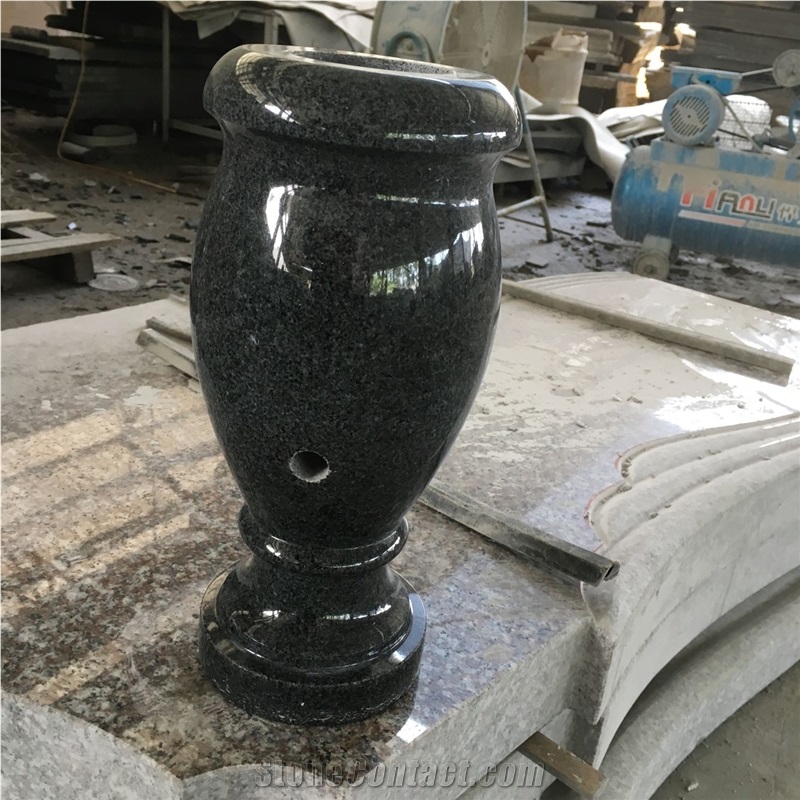 G654 Grey Granite Figure Vase Stone Vase
