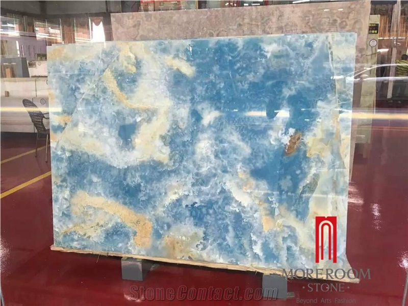 Antofagasta Azul Onyx Blue Onxy Slabs and Tiles Polished