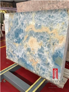 Antofagasta Azul Onyx Blue Onxy Slabs and Tiles Polished
