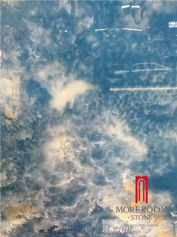 Antofagasta Azul Onyx Blue Onxy Slabs and Tiles Polished