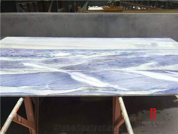 Azul Imperial Quartzite Tiles & Slabs, Blue Polished Quartzite Floor Covering Tiles