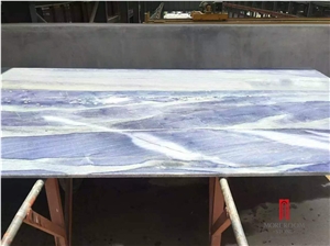 Azul Imperial Quartzite Tiles & Slabs, Blue Polished Quartzite Floor Covering Tiles