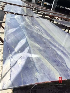 Azul Imperial Quartzite Tiles & Slabs, Blue Polished Quartzite Floor Covering Tiles