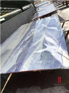 Azul Imperial Quartzite Tiles & Slabs, Blue Polished Quartzite Floor Covering Tiles