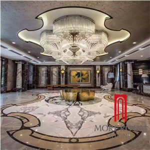 Beautiful Design Round Waterjet Medallion Flooring Design for Hall