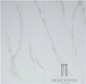 Calacatta White Marble Look Porcelain Tiles Foshan Tiles Factory
