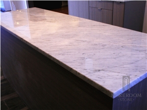 Carrara White Marble Kitchen Countertop