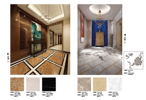 Foshan Hot Sale 3d Effect Black Polished Porcelain Marble Skirting Tile for Wall