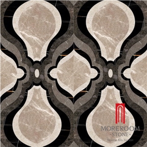 Non Slip Polished Water Jet Grey Porcelain Marble Floor Tiles 800x800