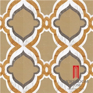 Non Slip Polished Water Jet Grey Porcelain Marble Floor Tiles 800x800