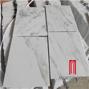 Polished Calacatta Ceramic Tile White Marble Look Flooring Design Made in China