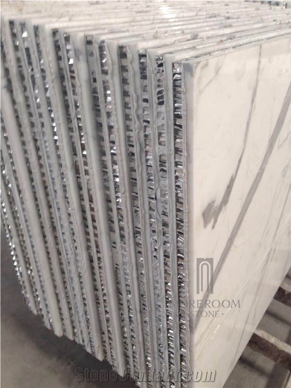Statuario White Marble Composite Aluminium Honeycomb Panel Wall Cladding