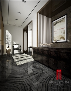 Tree Black Marble Look Porcelain Tiles Foshan Factory