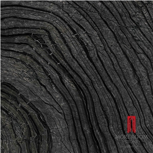 Tree Black Marble Look Porcelain Tiles Foshan Factory