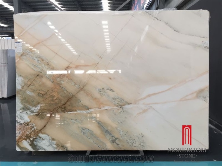 White Jade Vein Stone Price with Gold Vein
