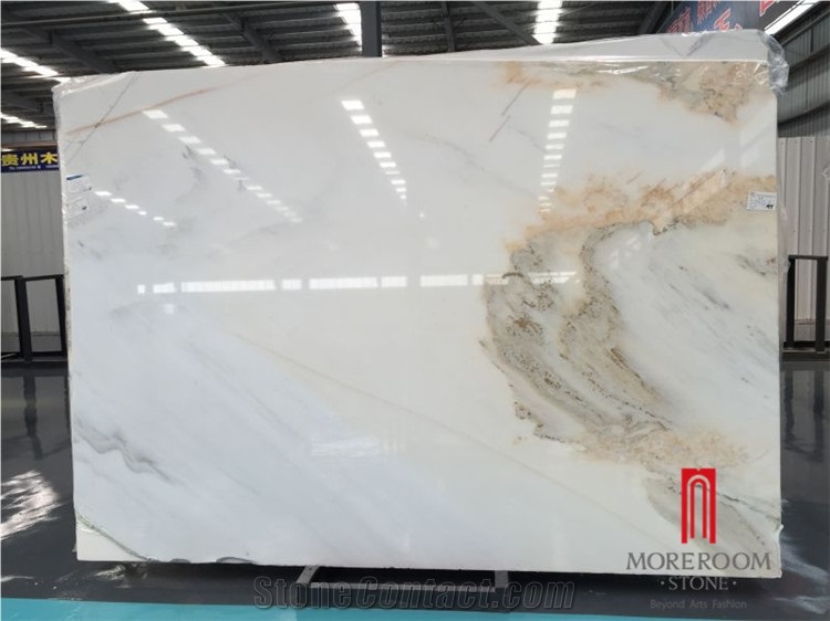 White Jade Vein Stone Price with Gold Vein
