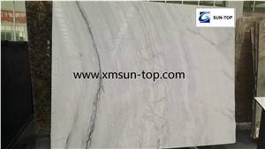 Bianco Lasa Vena Ora Covelano Marble Slabs, New Polished White Marble Big Slabs & Tiles & Gangsaw Slabs & Strips(Small Slabs) & Customized, Solid Surface