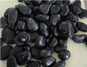Black River Stone&Pebbles/Dark Black Pebbles/Round Pebbles/Small Shape Pebbles/Polished Pebbles/Pebble Pattern/Pebble for Landscaping Decoration/Wall Cladding Pebble/Flooring Paving Pebble