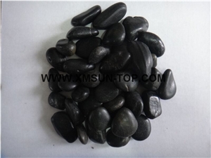 Black River Stone&Pebbles/Dark Black Pebbles/Round Pebbles/Small Shape Pebbles/Polished Pebbles/Pebble Pattern/Pebble for Landscaping Decoration/Wall Cladding Pebble/Flooring Paving Pebble