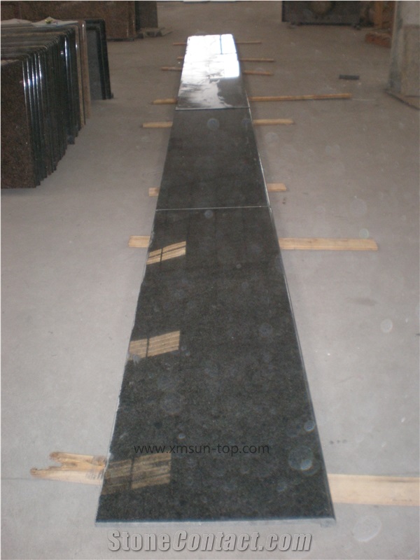 China Green Granite Table Top/Dark Green Reception Counter/Granite Reception Desk/Solid Surface Table Tops/Natural Stone Work Top/Square Tabletops/Interior Decoration